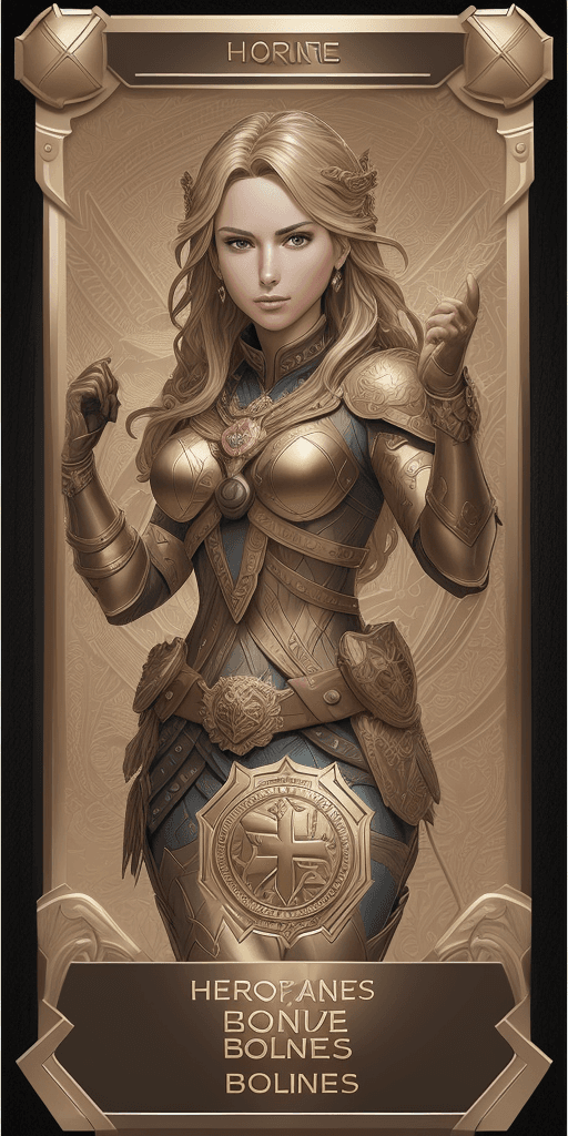 AI generated: "Heroes Bronze Card"16k4d rfktrstyle  "Craft a highly detailed heroes gold card fit for "Bronze" col...