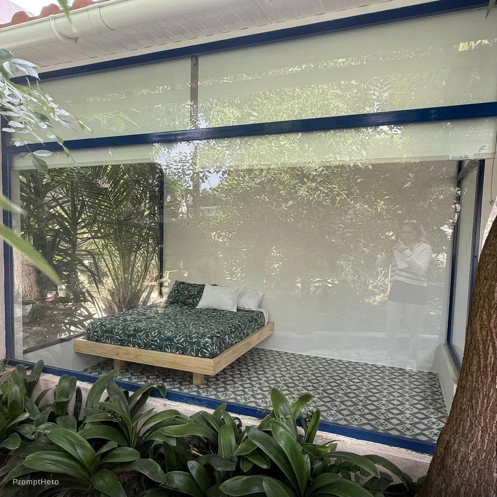 AI generated: Whilst keeping everything else the same, move the bed towards the window on the left so that it touc...