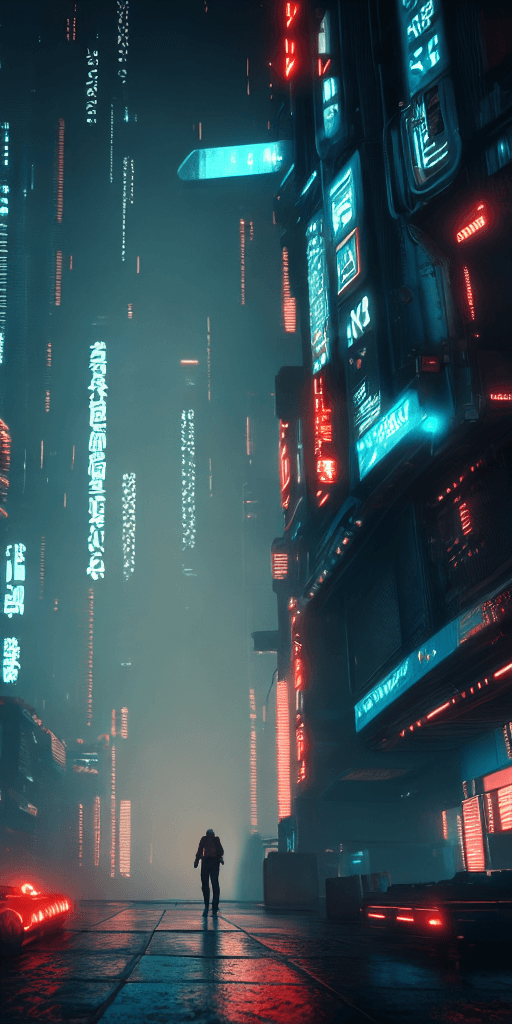 AI generated: Cyberpunk style, realism, blade runner, 4k, reyn, 2049, reality, noir,fxaa, gun, hiper realism, viki...