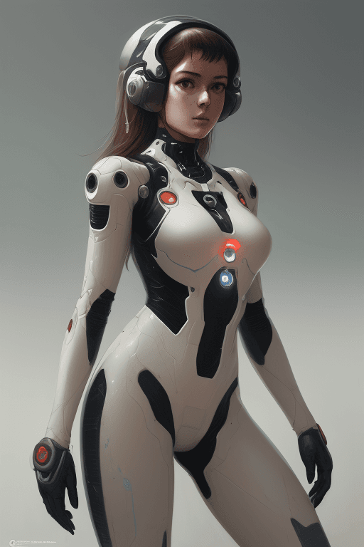AI generated: Hyper realistic painting of a beautiful girl in an EVA plugsuit, hyper detailed, anime, by greg rutk...