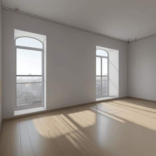 AI generated: A plan for a residential apartment consisting of one room and the windows are on one side only
