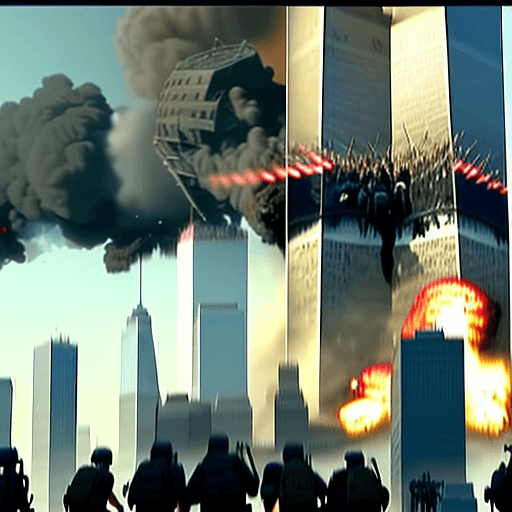 AI generated: 9/11 battle royale