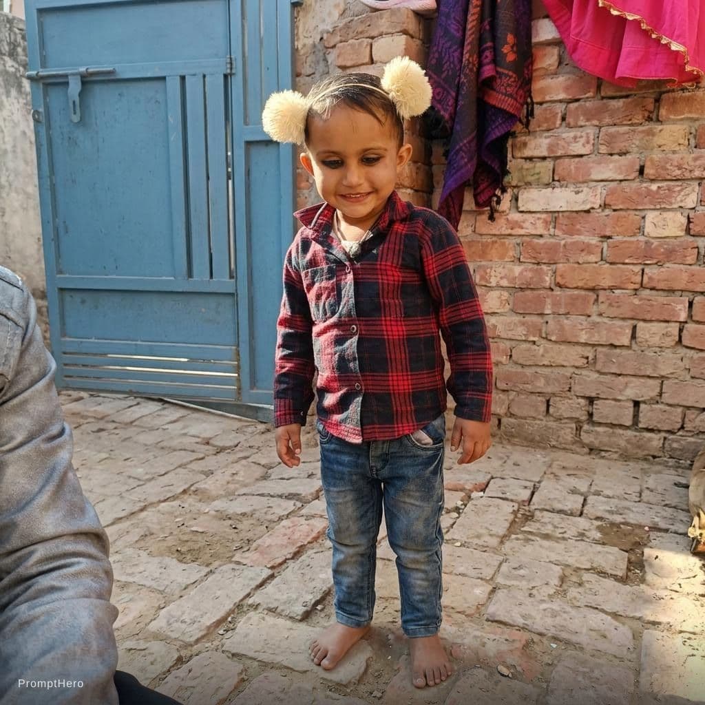 AI generated: Boy kid  cuerpo completo pies descalzos 