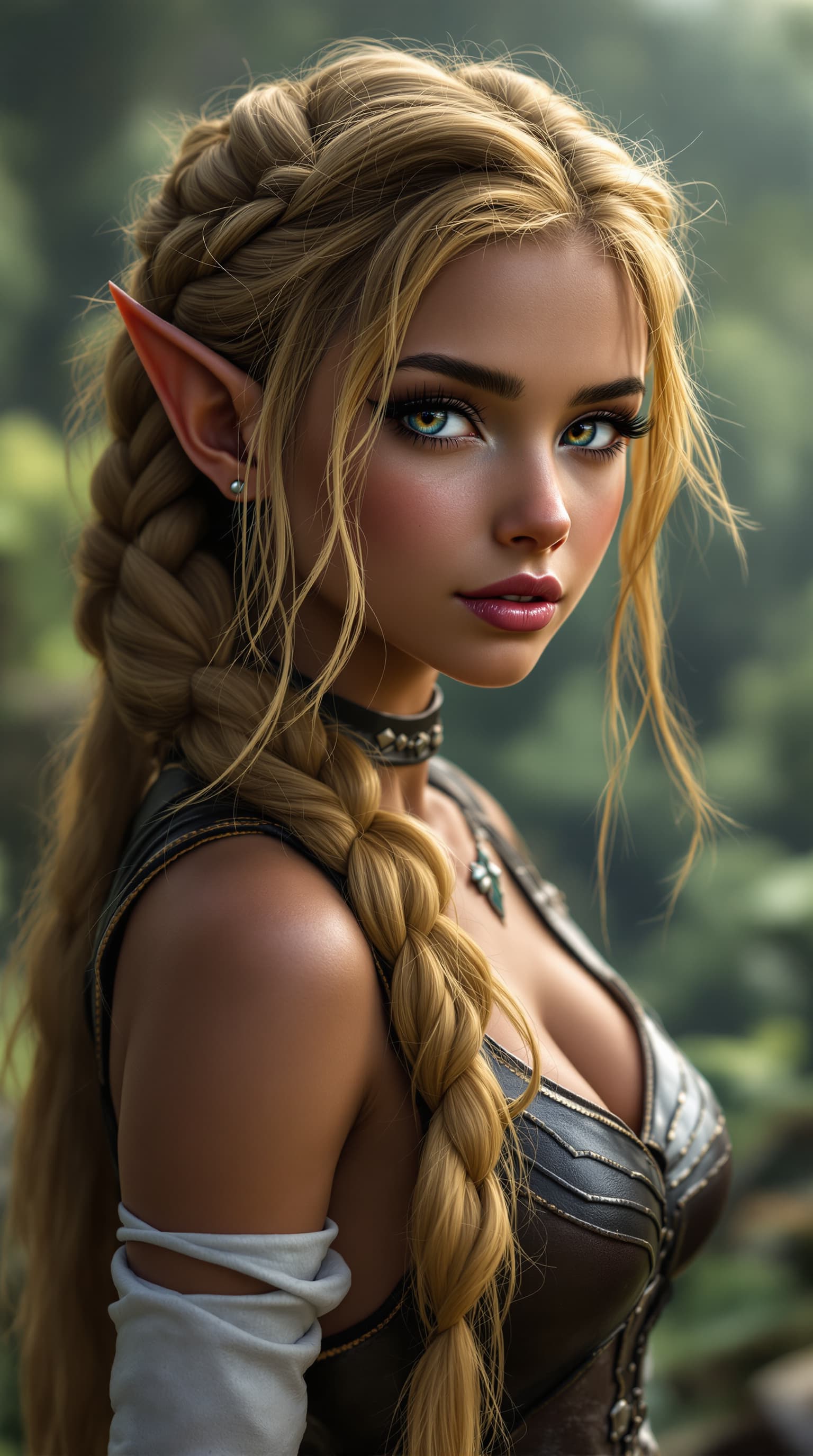 AI generated: A professional photograph showcasing Madison, the most beautiful seventh-grade elf girl in the world...
