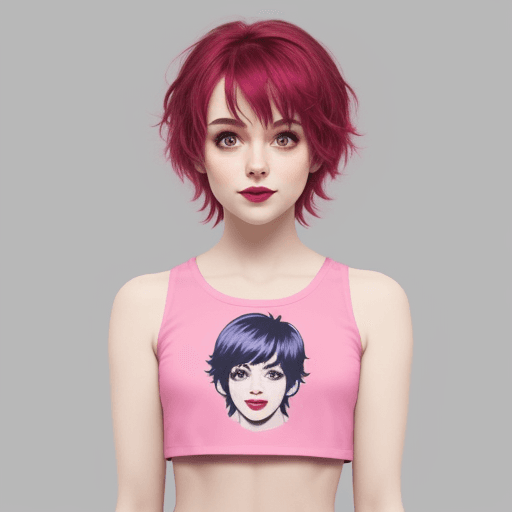AI generated: manic pixie dream girl crop top