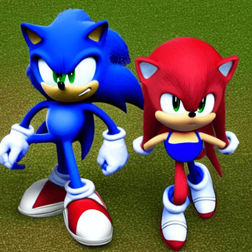 AI generated: Sonic the hedgehog and amy rose