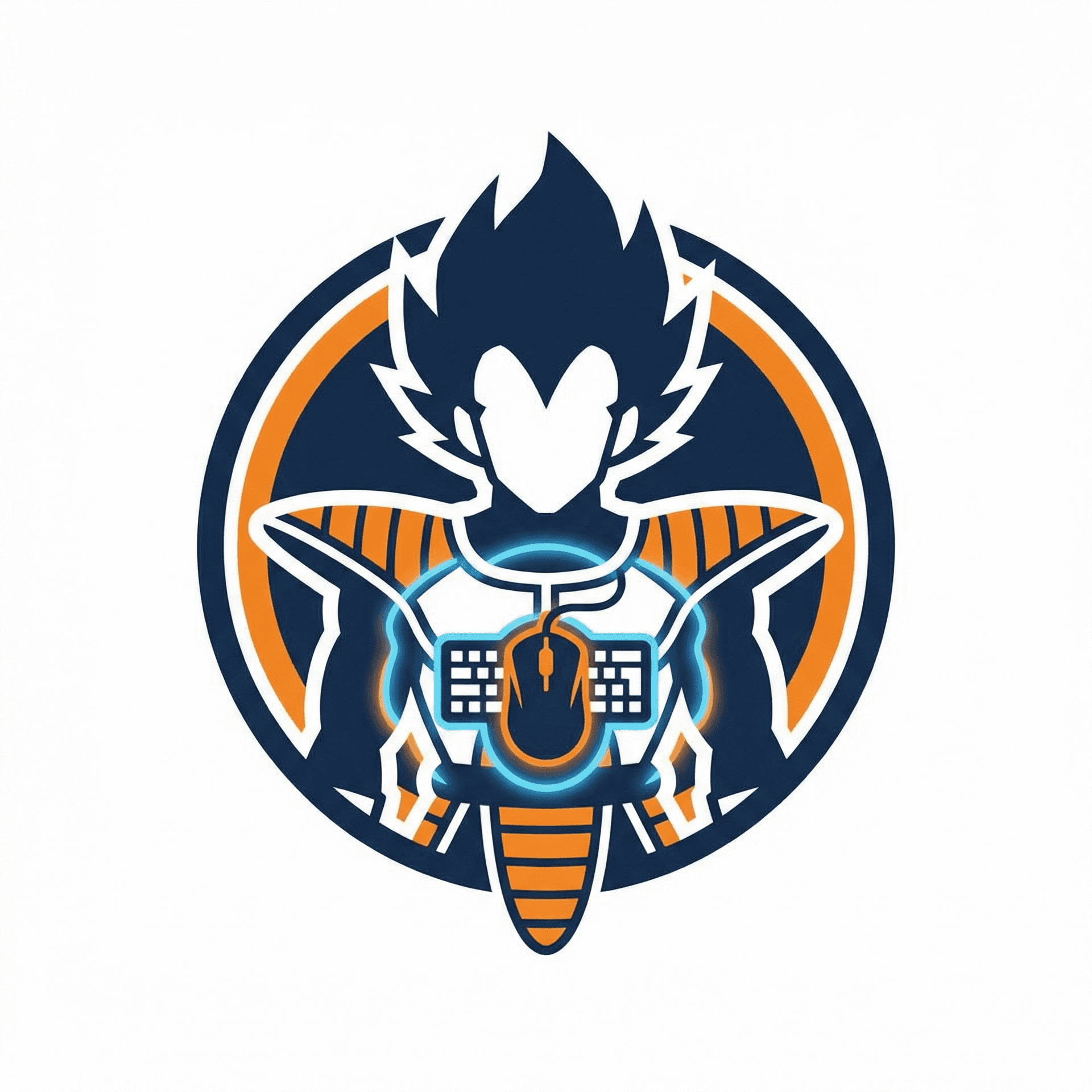 AI generated: gamer/ discord logo, ispiration dragon ball z, gamer tag. name: Mefra, playes pc games, aura, dragon...