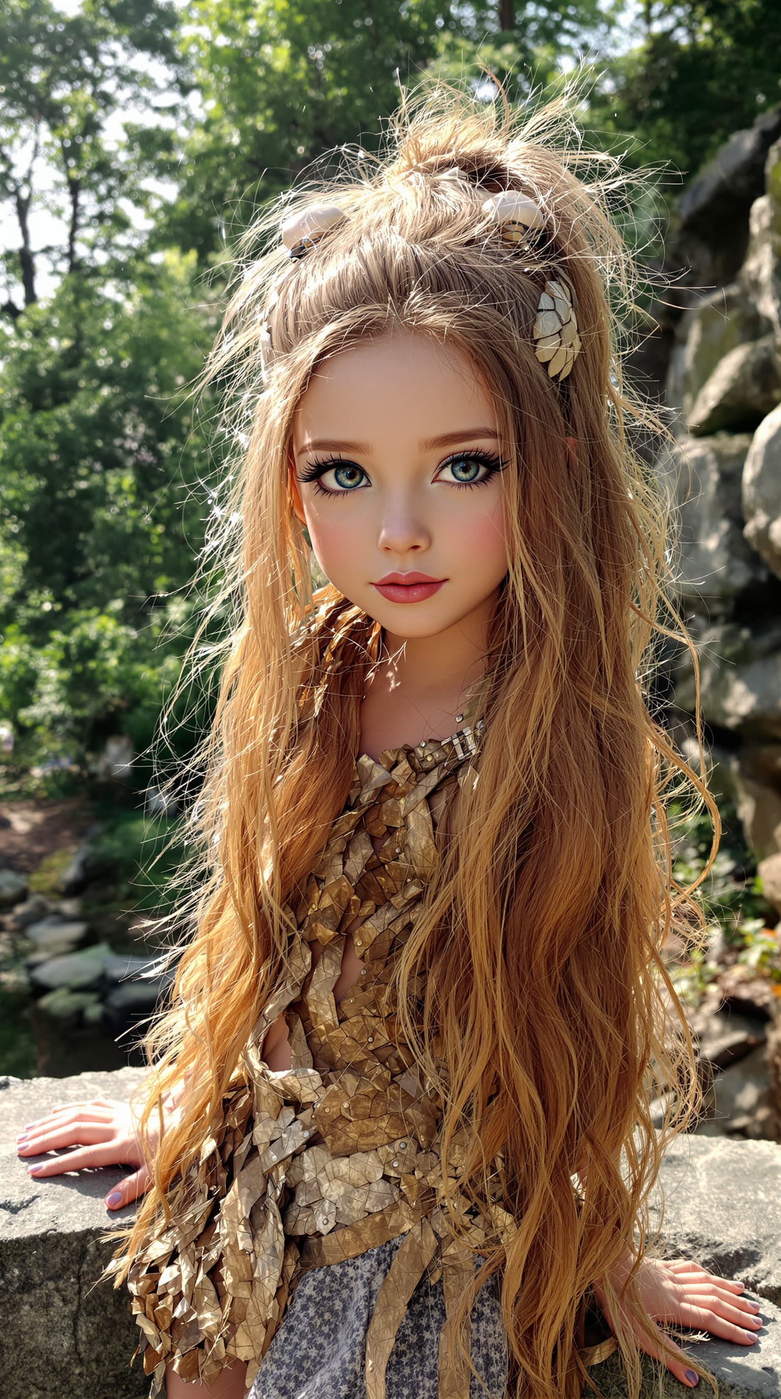 AI generated: a professional photo of a exceptionally beautiful girl in the world, (eleven year old),( age 9) (fut...