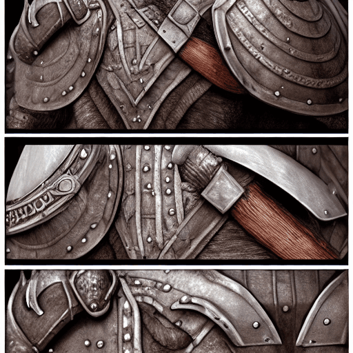 AI generated: viking, axe, armor, extreme details, hyperrealistic