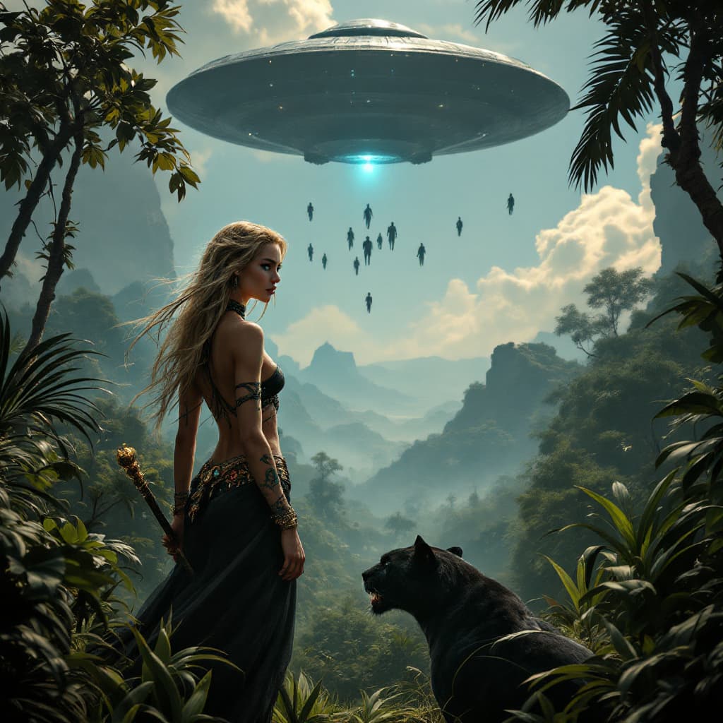 AI generated: Hyper realistic, photo realism, zoomed out full body HD Photo of beautiful, human woman at the end o...