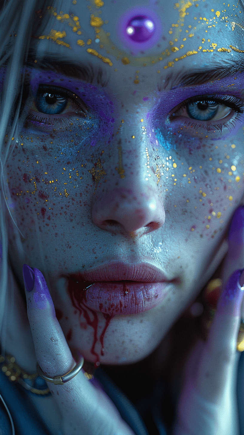 AI generated: 3D rendering alien woman