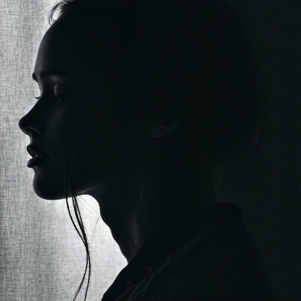 AI generated: A portrait of a women, gloomy -profile kzilt9y
