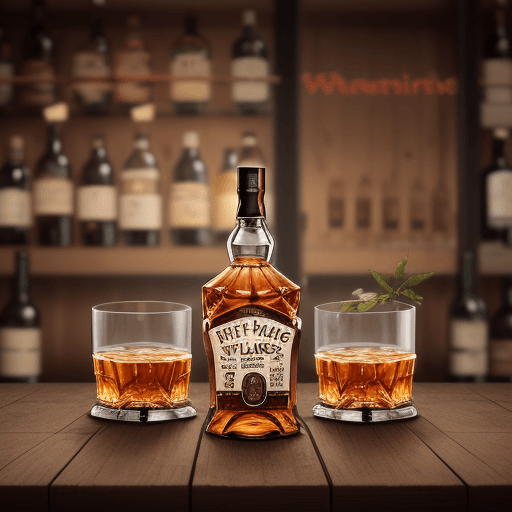 AI generated: Die heilige Luzia trägt eine flasche Whisky
Auf der Whiskyflasche steht St. Luzia