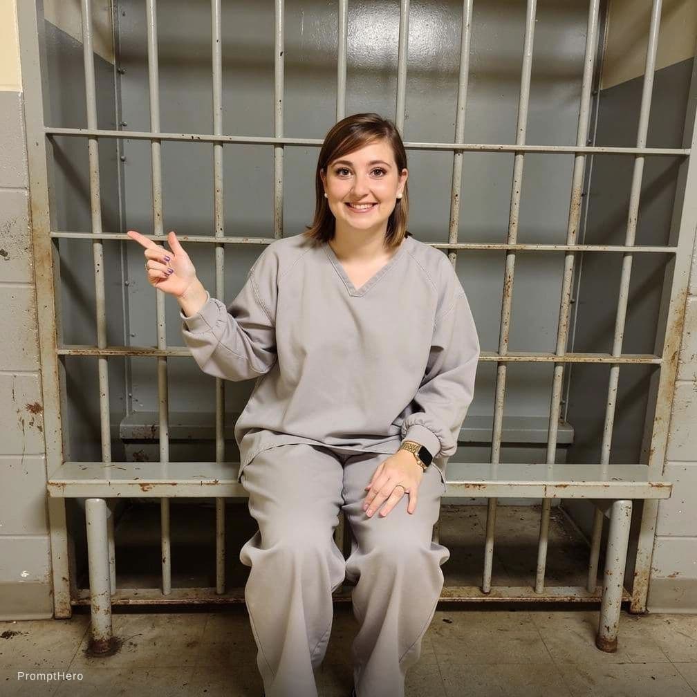 AI generated: imagine a filthy prison scenario for this woman
