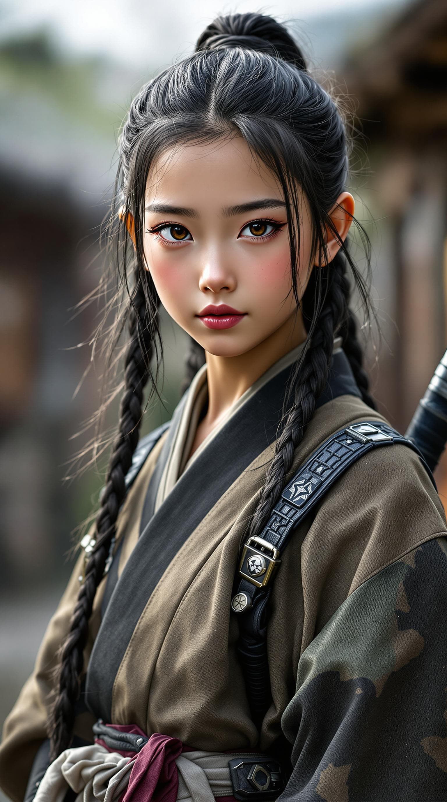 AI generated: a professional photo of a exceptionally of the most beautiful Japanese girl in the world, (age 11), ...