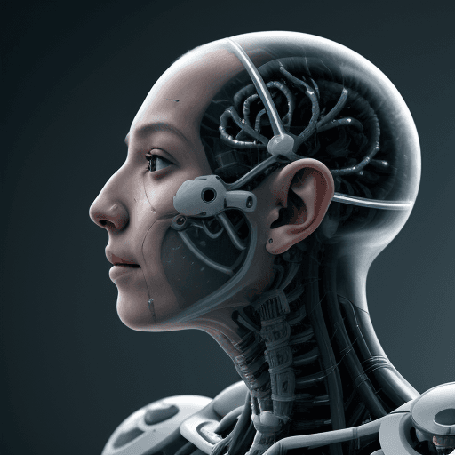 AI generated: Demonstrate the concept of "Biotechnical merging of AI and homo sapiens by neurosurgical cybertechno...
