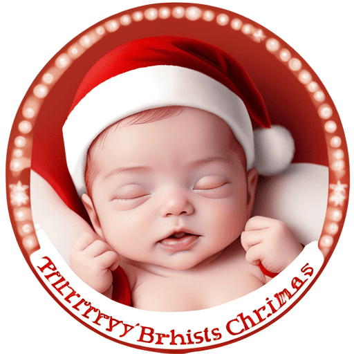 AI generated: Baby's 1st Christmas logo
