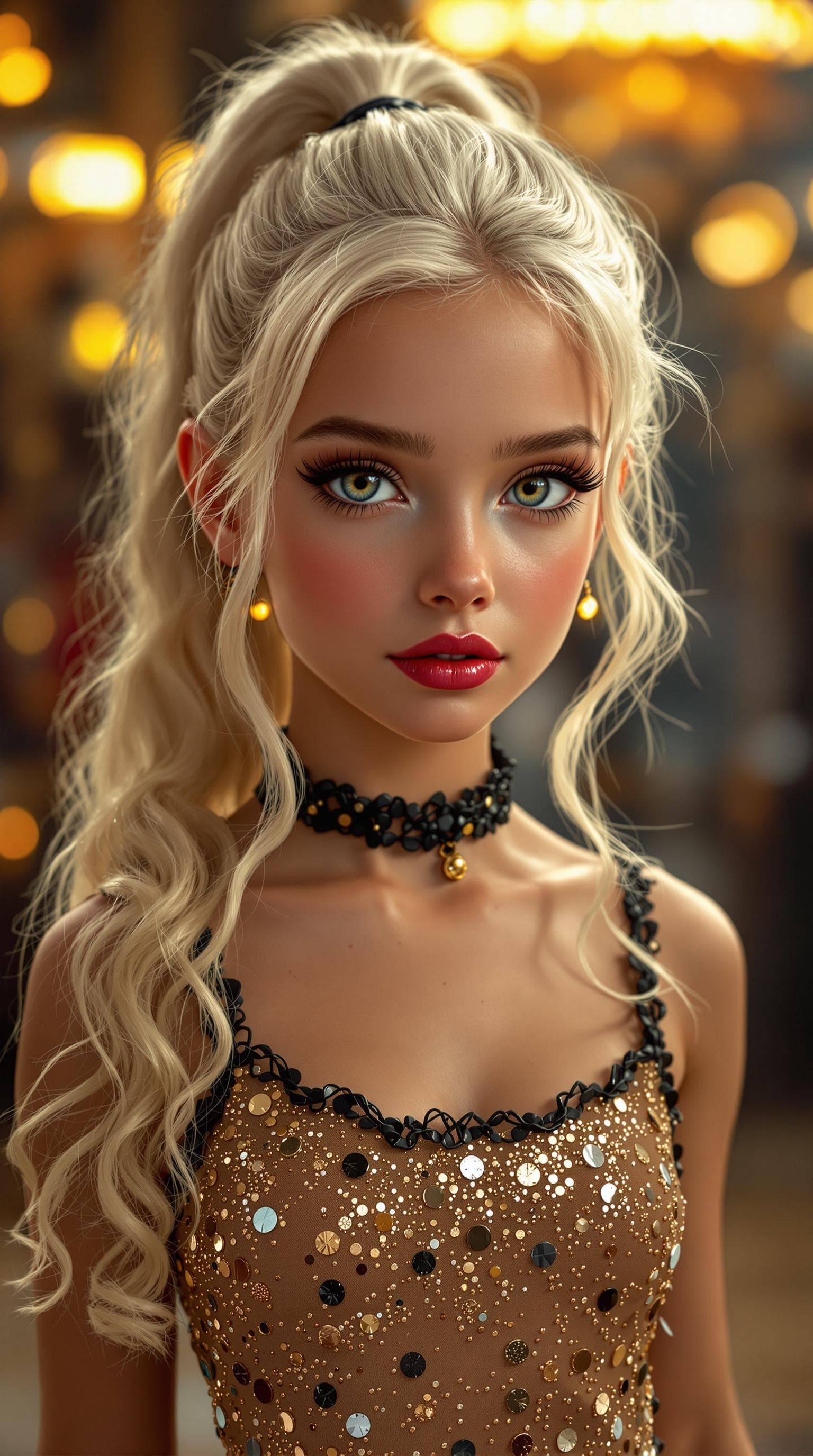 AI generated: a professional photo of a exceptionally beautiful girl in the world (age 7), (seven year old) highly...