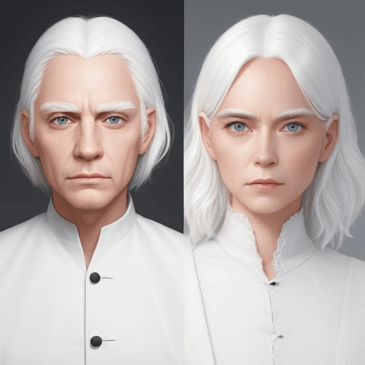 AI generated: same face, same person, very realistic, white hair, 