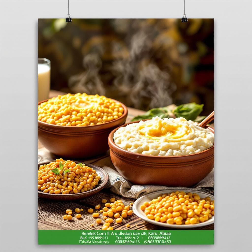 AI generated: Create a photorealistic flyer design featuring a beautifully arranged breakfast scene with two steam...