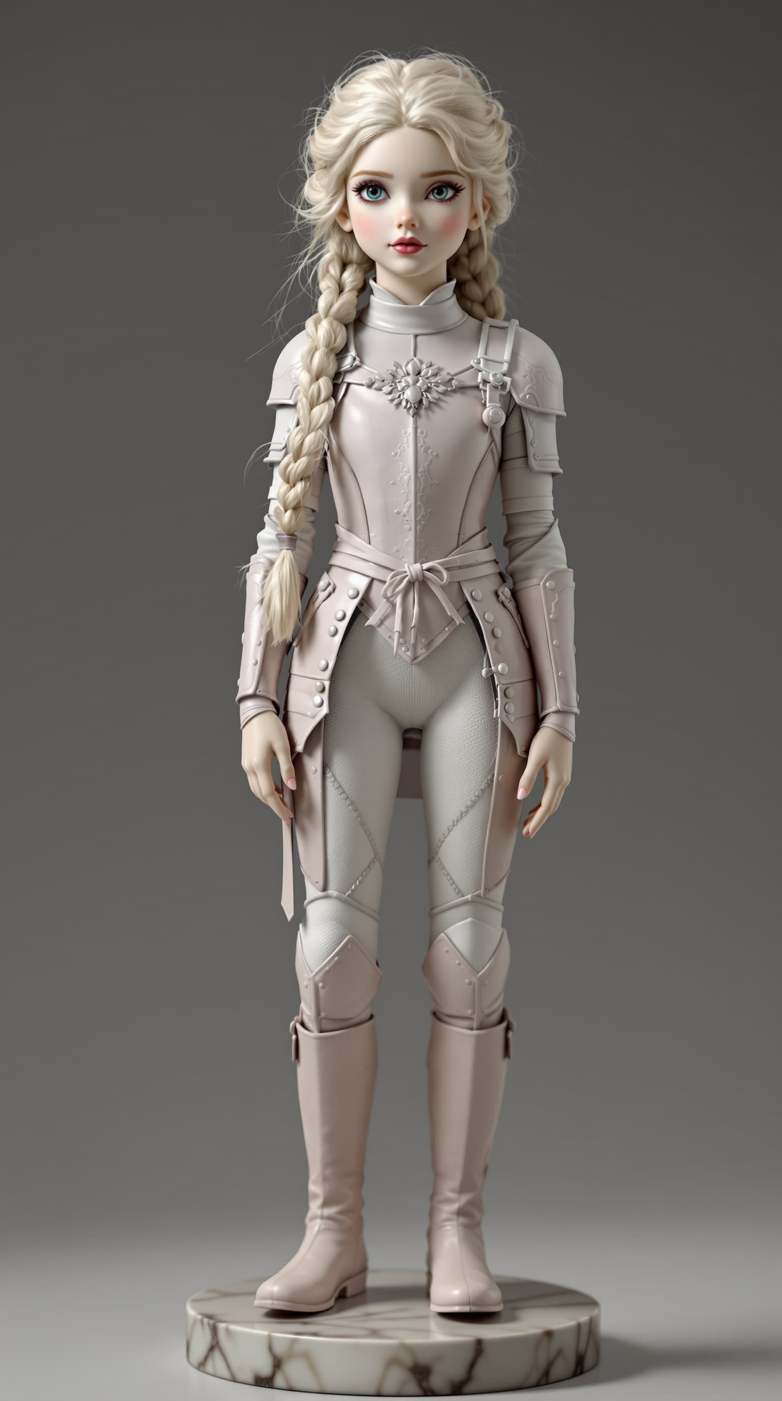 AI generated: A professional photograph captures the exquisite porcelain figurine of Princess Charlotte of Wales a...