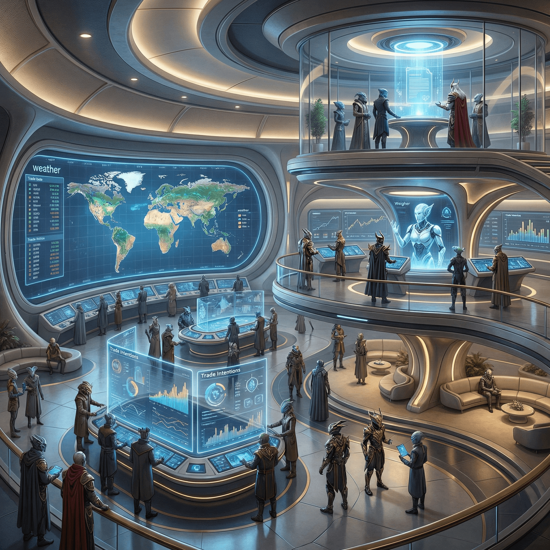 AI generated: Copy the reference images and create other angles of view of the Inner workings of an Alien Financia...