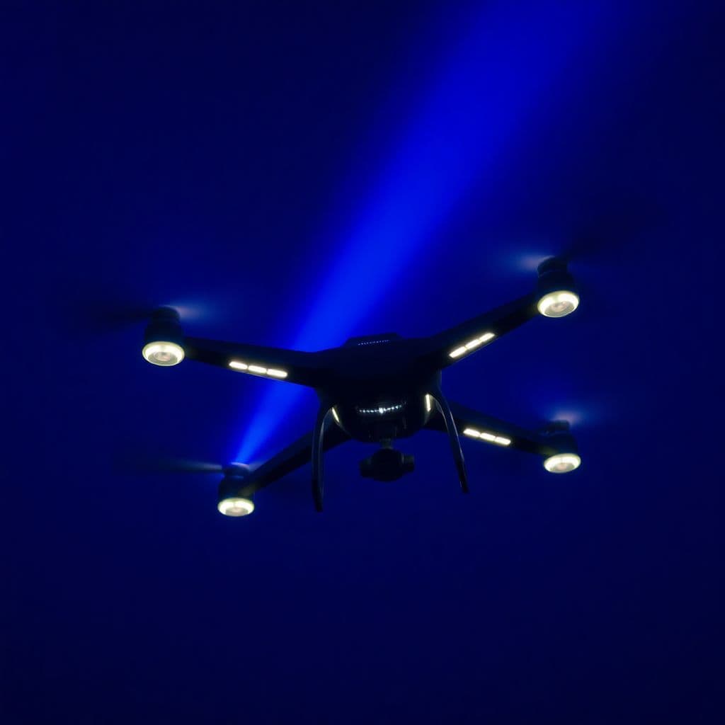 AI generated: THE DRONES ARE PROJECT BLUE BEAM. LOOK FOR VIDS OF THEM TRANSFORMING FROM BALLS OF LIGHT TO PLANES W...