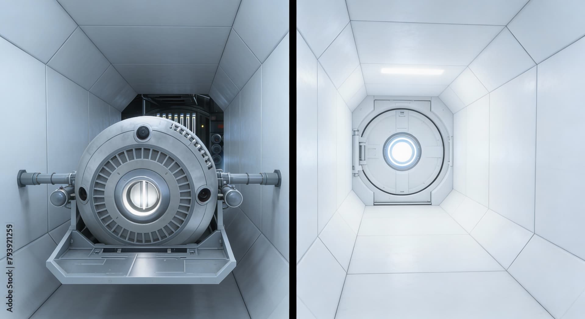 AI generated: Create the Torpedo Launch Conduit. Reference Image one is the orpedo Launcher end of the Conduit. Re...