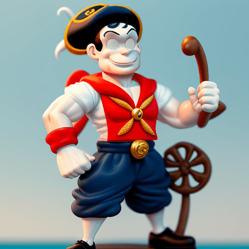 AI generated: Popeye the sailor highly details