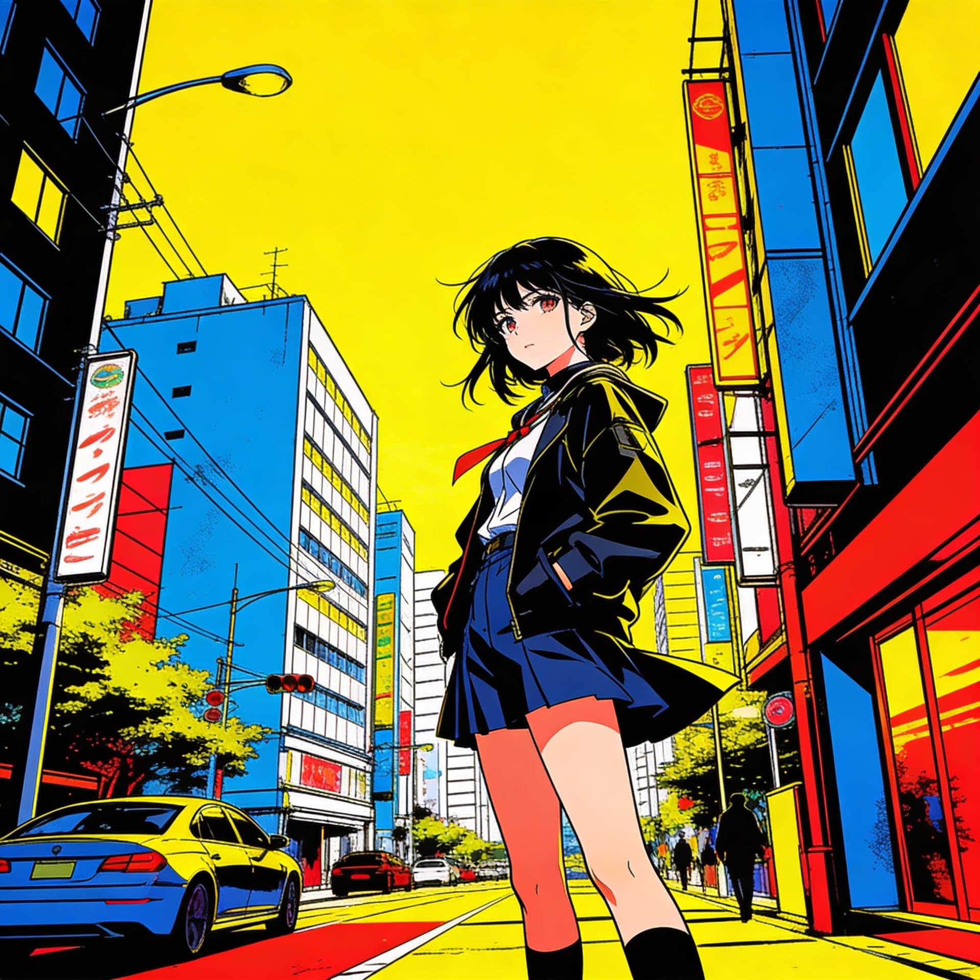 AI generated: high contrast anime style, use exact image