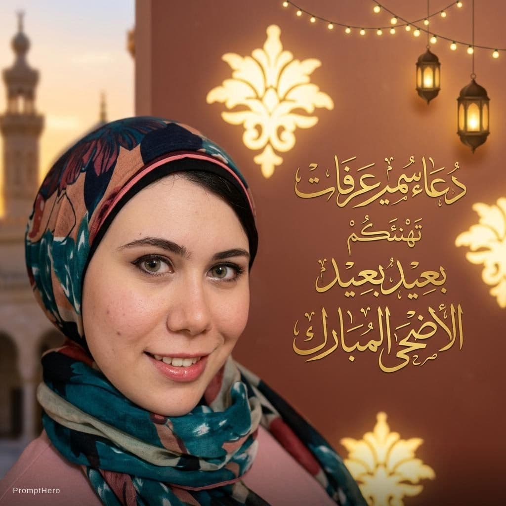 AI generated: Ultra realistic cinematic portrait of an Egyptian woman standing confidently and smiling warmly, ele...