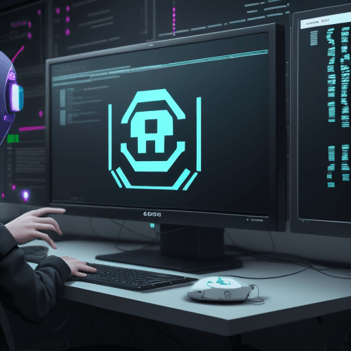 AI generated: Create a hacker are programming 