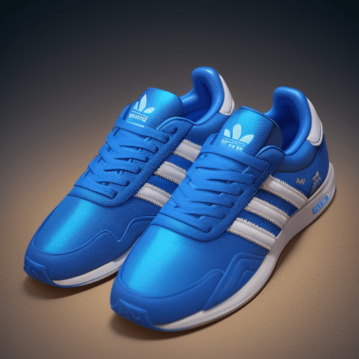 AI generated: disney aladdin adidas sneakers, redshift render, digital art, concept art, octane render, product sh...