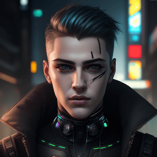 AI generated: hyperrealistic art Change background cyberpunk handsome boy, realistic face, 8k, ultra realistic, re...