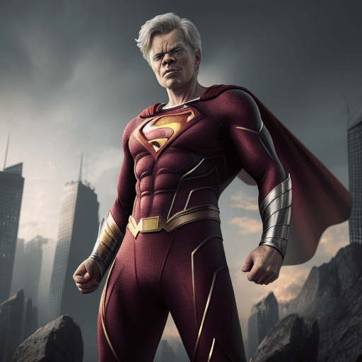 AI generated: Homelander super hero, 4 k , ultra HD 