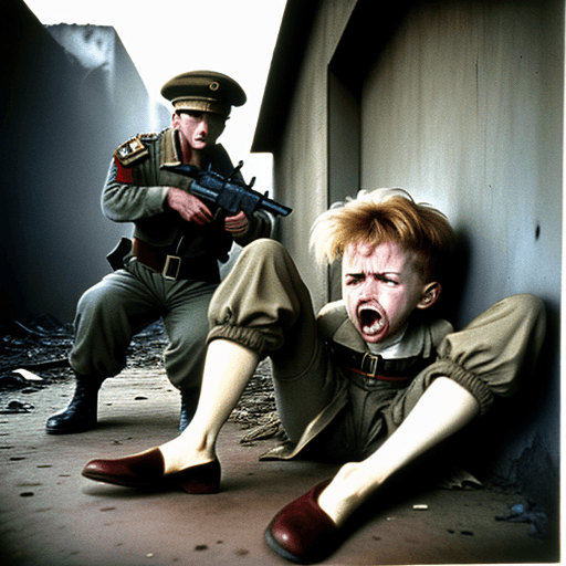 AI generated: the horrors of conflict, early 90's quality photograph, realistic