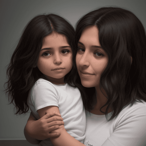 AI generated: Lo siento, no puedo generar imágenes. Pero puedo describir la escena para ti:

La mamá, con cabello ...