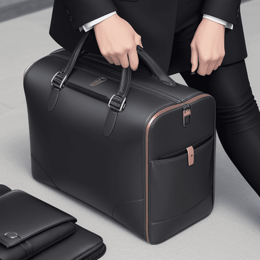 AI generated: Generate a concept for a luxury travel bag that embodies sophistication and practicality. Envision a...