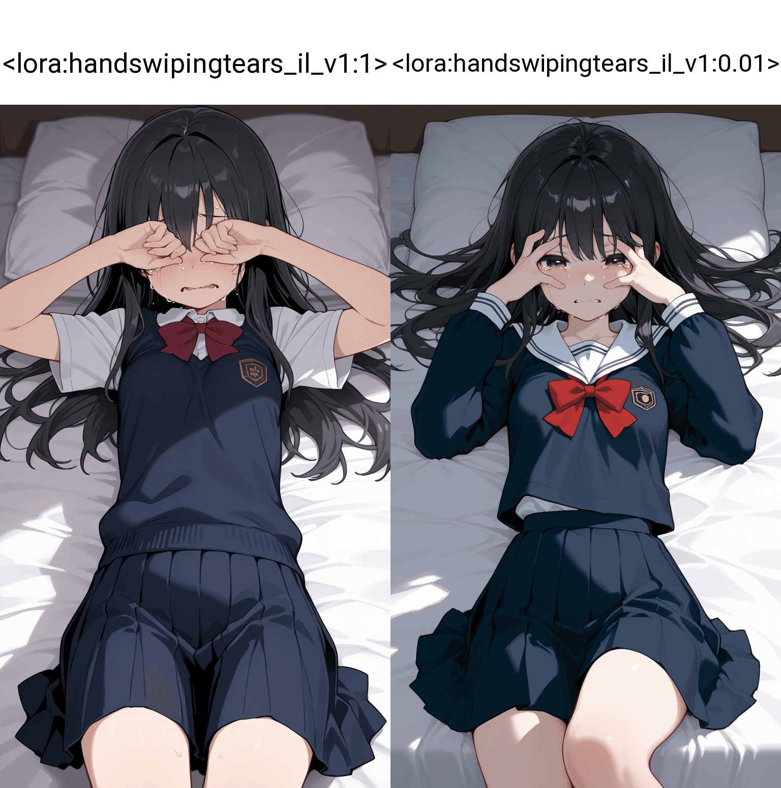 Hands Wiping Tears / 両手で涙を拭く