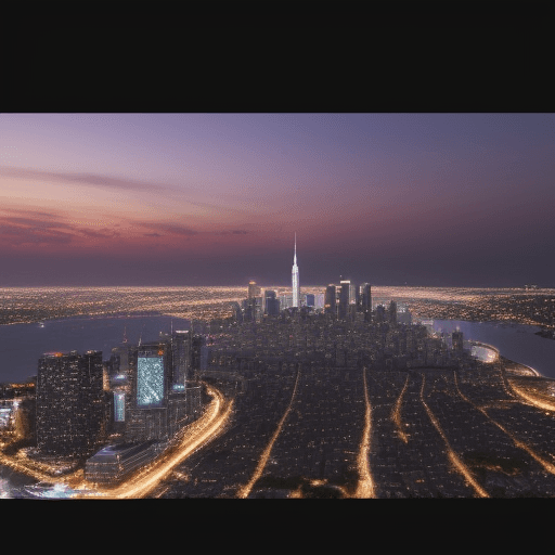 AI generated: Basic City Sky line showing hotels as main focus