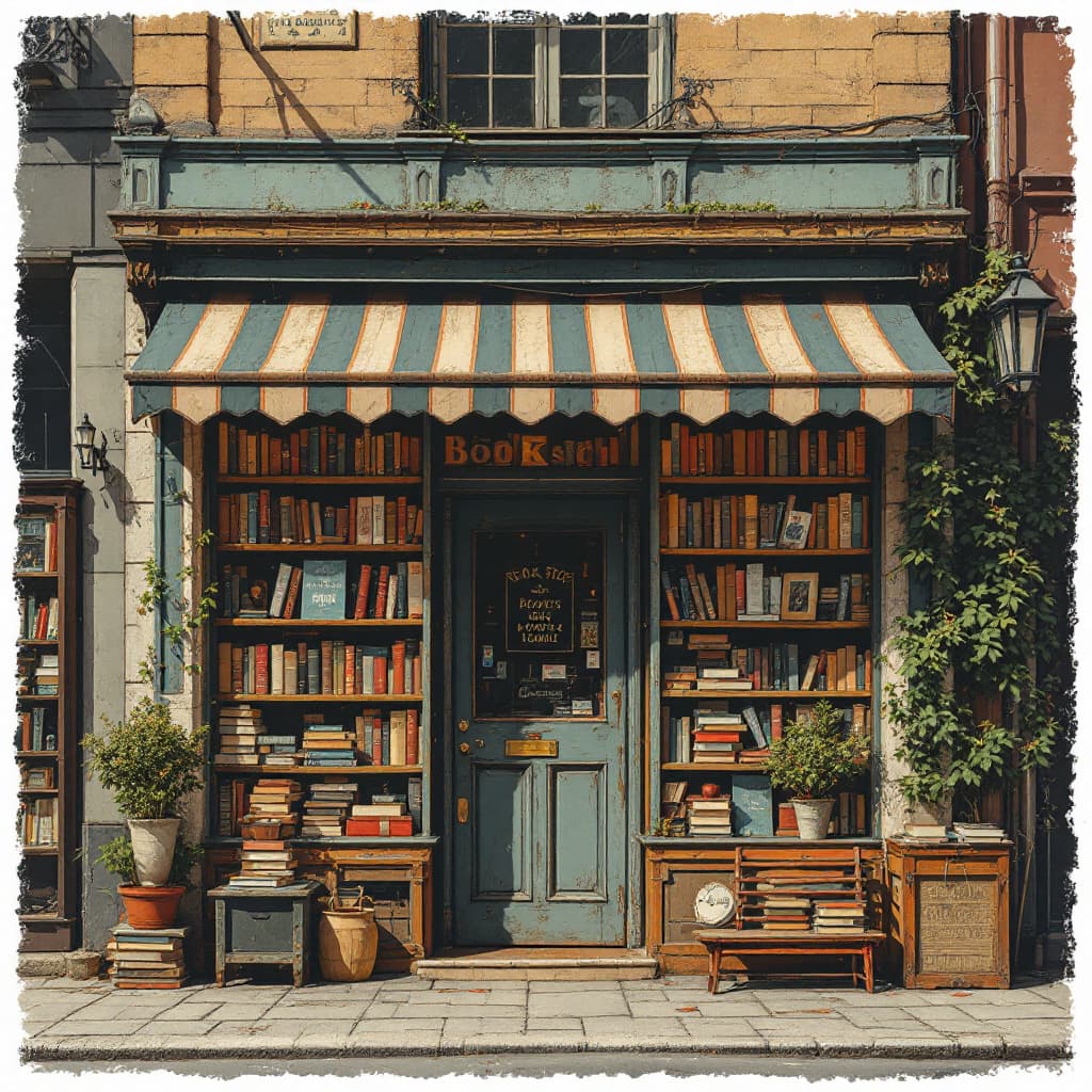 AI generated: Vintage Bookstore

