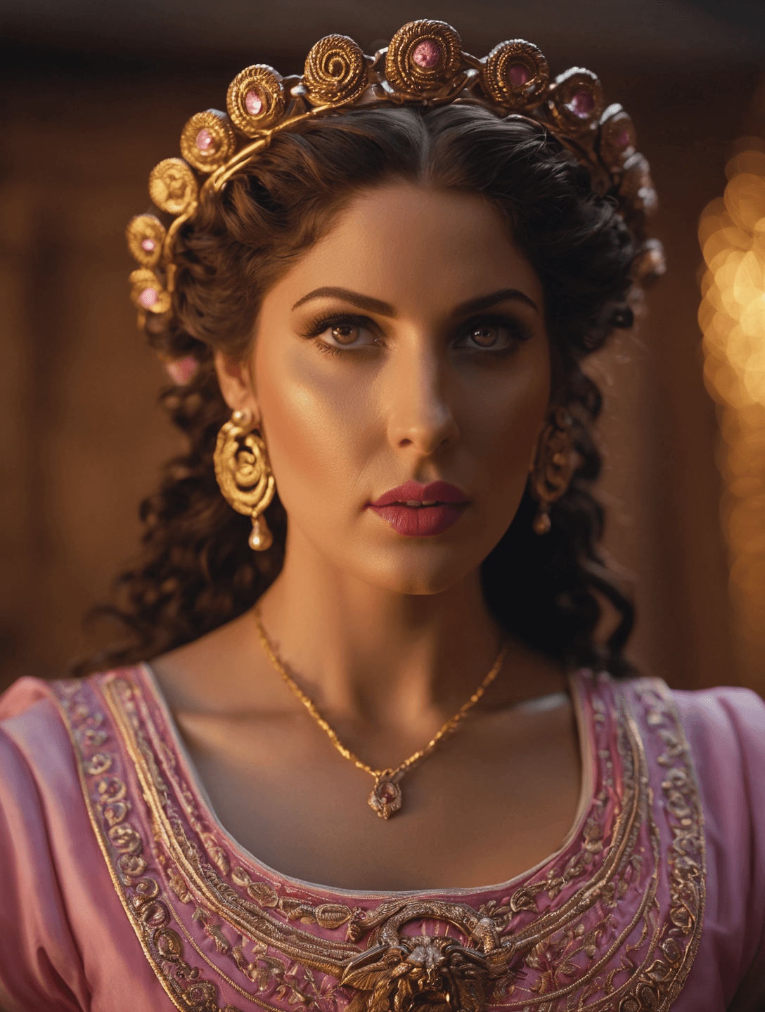 AI generated: hyperrealistic art cinematic still cinematic film still professional photography of medusa standing ...