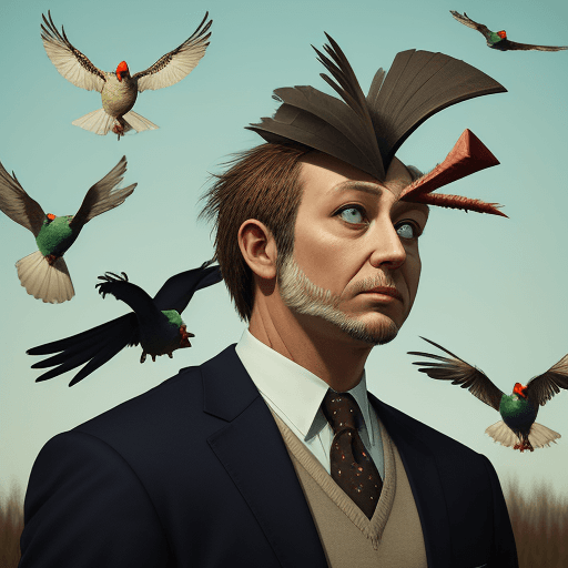 AI generated: bird man
