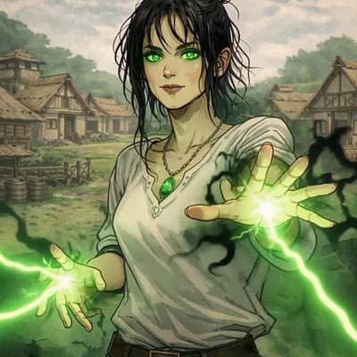 AI generated video: witch casting a spell