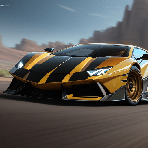 AI generated: cinematic CG 8k wallpaper, action scene from Hot Wheels tabletop racing game, from Forza Horizon 5, ...