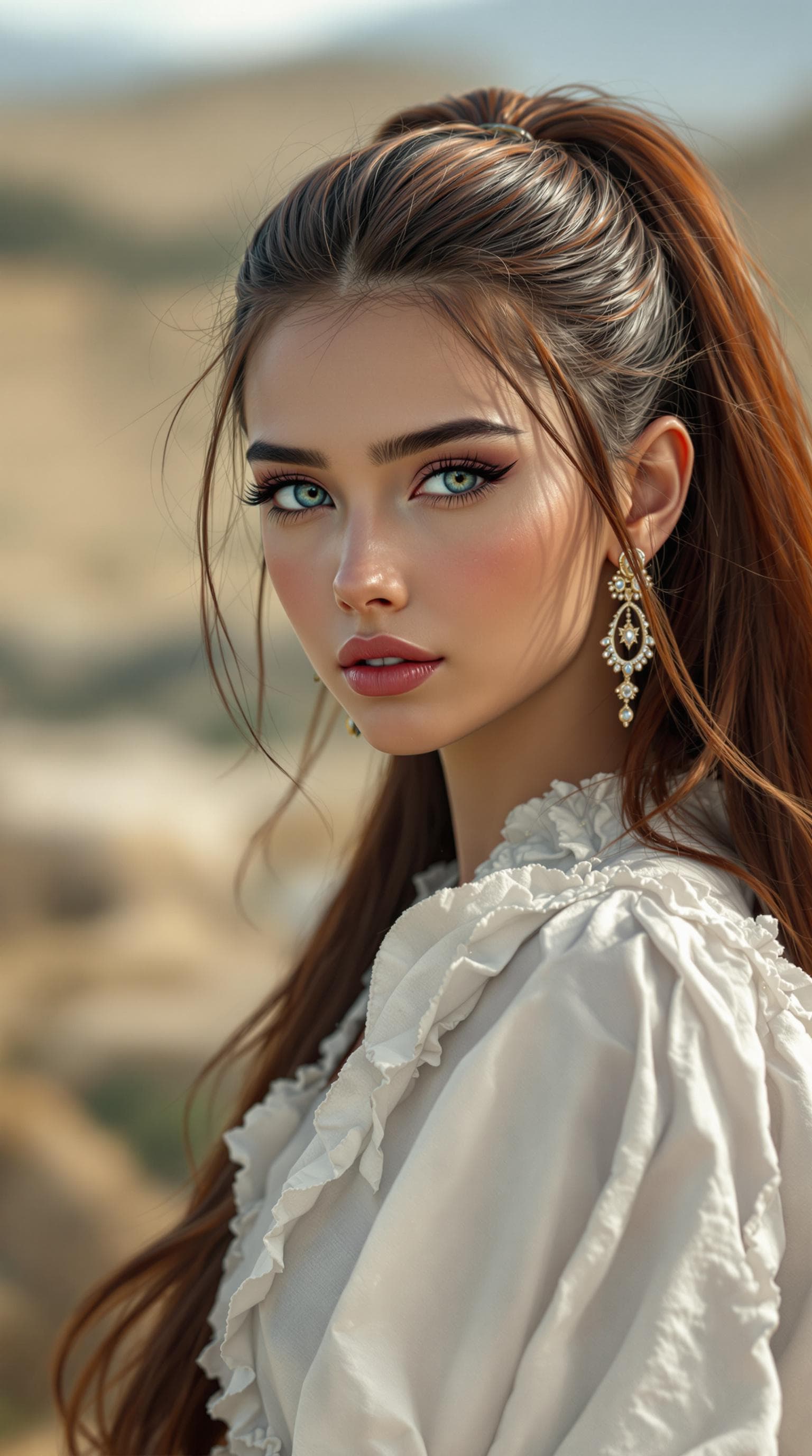 AI generated: a professional photo of a exceptionally beautiful girl in the world,  Egyptian, highly detailed, fut...