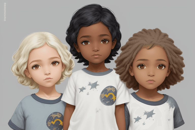 AI generated: menino, fundo branco, ilustração, simples, múltiplas poses, 12 anos, cores vivas, cabelo preto, pele...