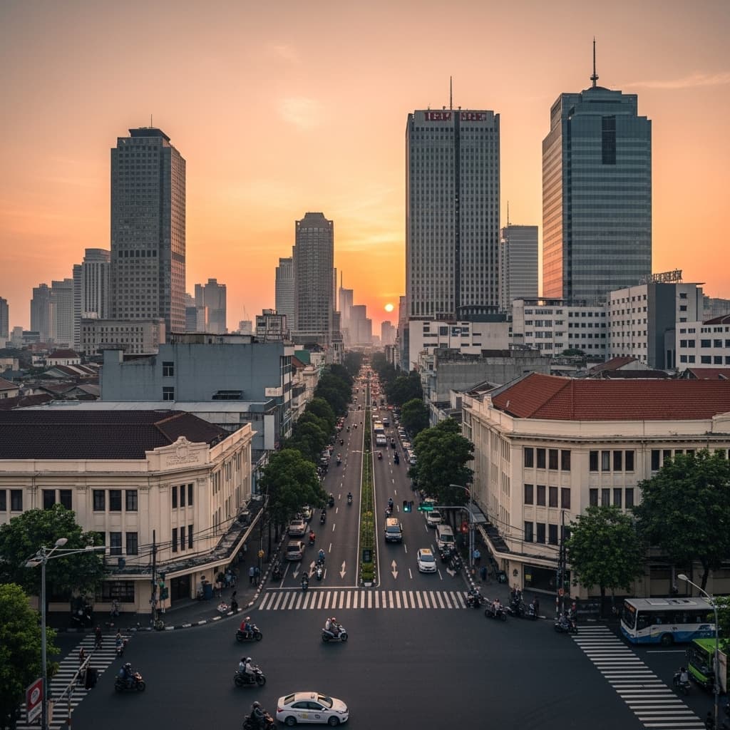 AI generated: jakarta pagi ini