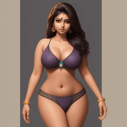 AI generated: Body dimensions 36-24-38 A beautiful Indian woman 