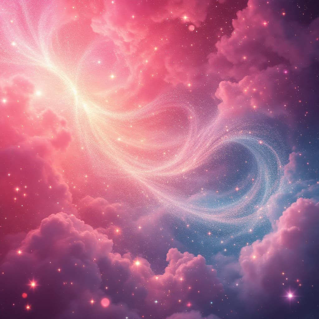AI generated: Glitter pink fantasy world that brings happiness joy love fantasy